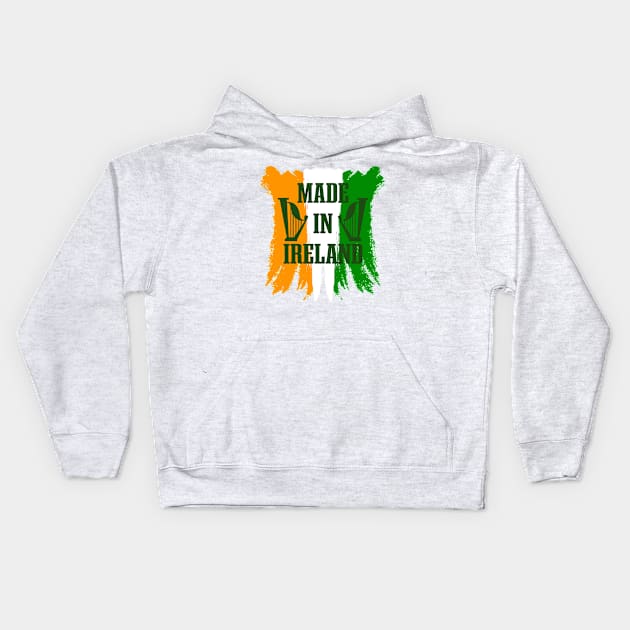 Made in Ireland-ST Patrick's Day Gifts Kids Hoodie by GoodyBroCrafts